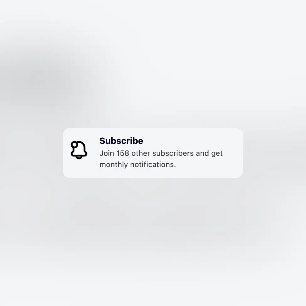 Captura de pantalla del botón de acción insertable de la aplicación para que los usuarios se suscriban.
